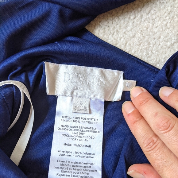David's Bridal navy blue dress Size 8 - Picture 7 of 11